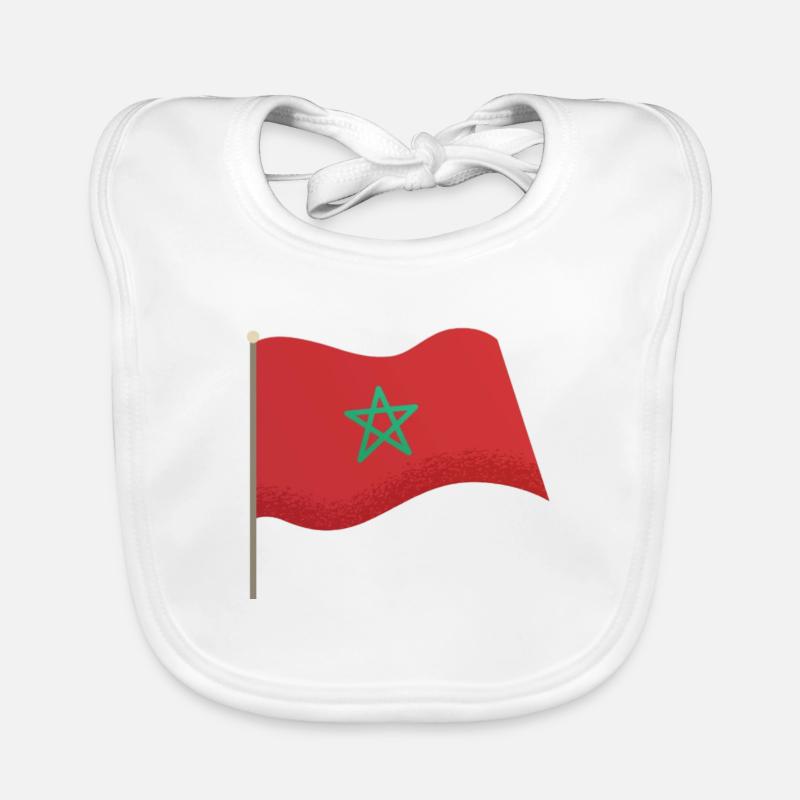 Drapeau du Maroc Bavoir bio Bébé