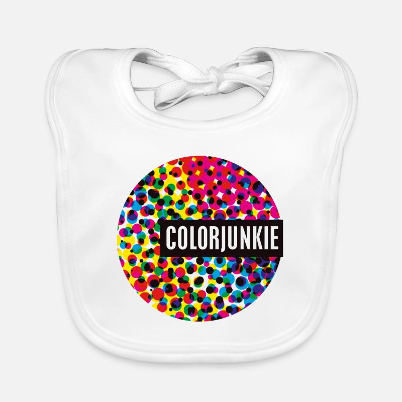 Halftone dots for colojunkies Organic Baby Bibs