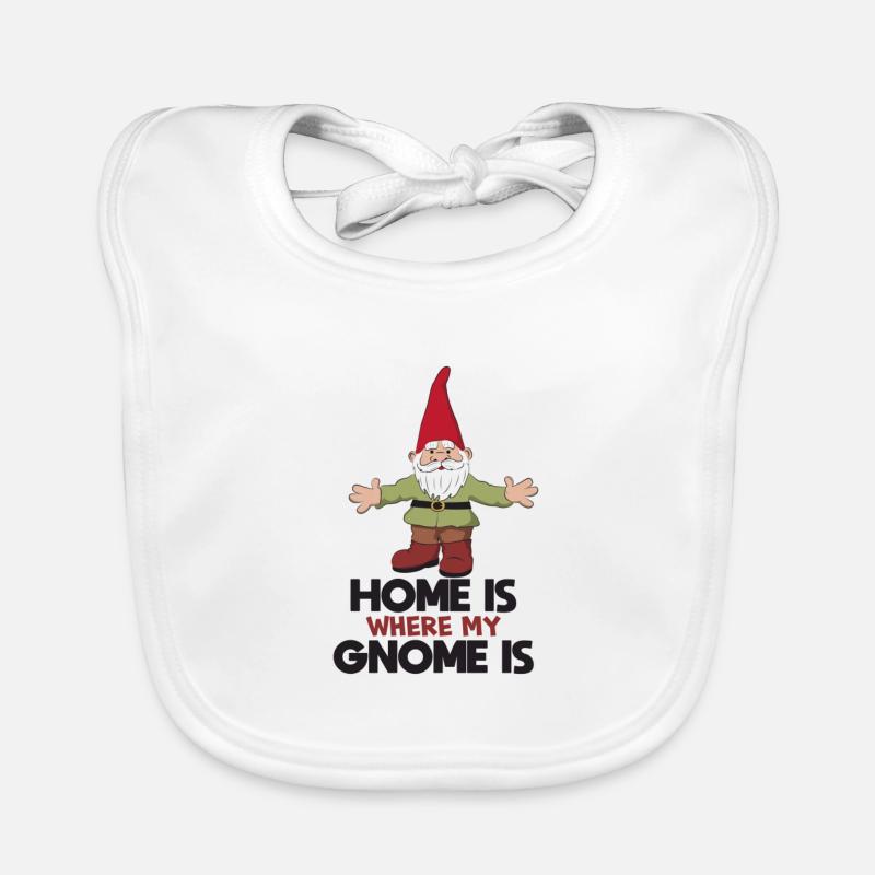 Home Is Where My Gnome Is Organic Baby Bibs