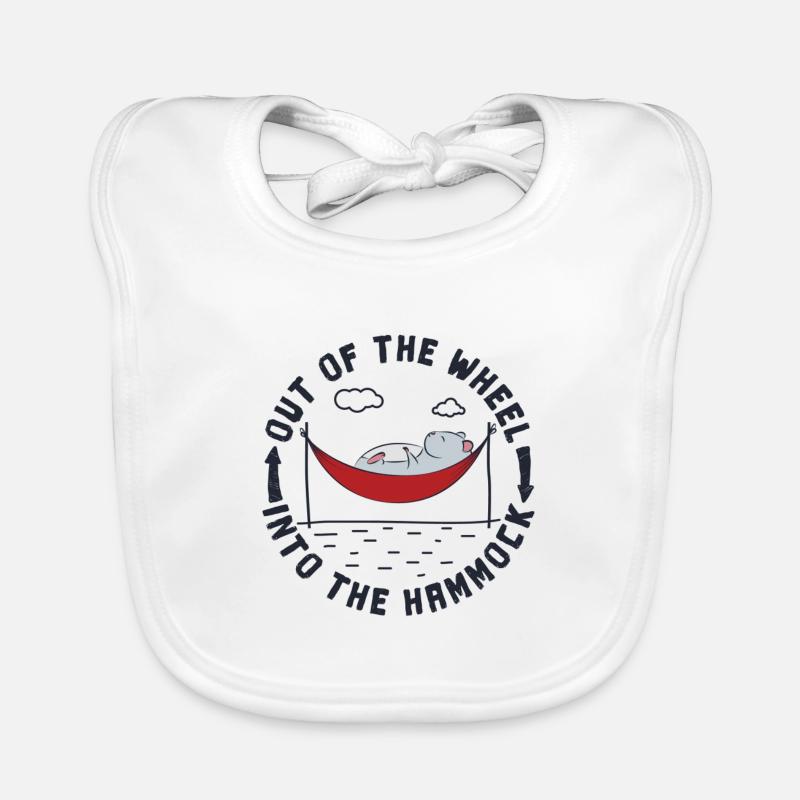 Hors de la roue dans le hamac Bavoir bio Bébé