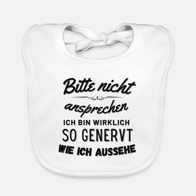 Bitte nicht ansprechen witzige Sprüche Baby Bio-Lätzchen