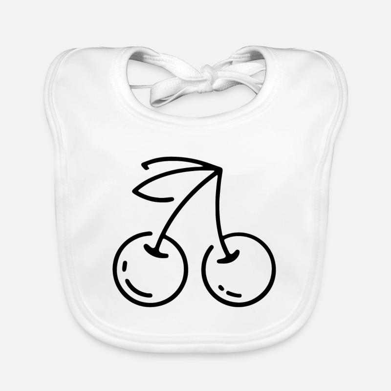 CHERRIES CHERRY FRUIT FRUIT TREE SOUR COUPLE RED Organic Baby Bibs