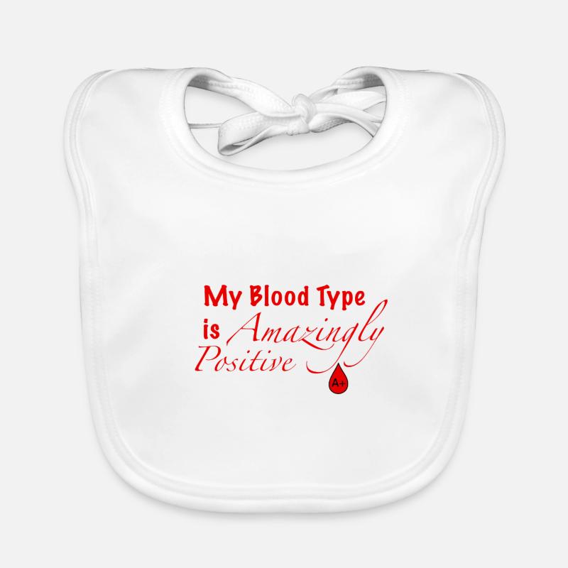 Blood Type A+ Organic Baby Bibs
