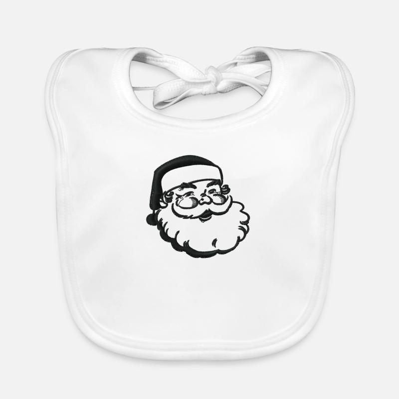 Père Noël brodé Bavoir bio Bébé