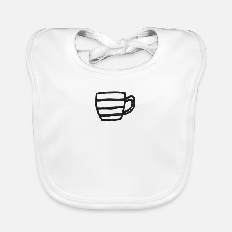 Mug brodé - Bavoir bio Bébé - blanc