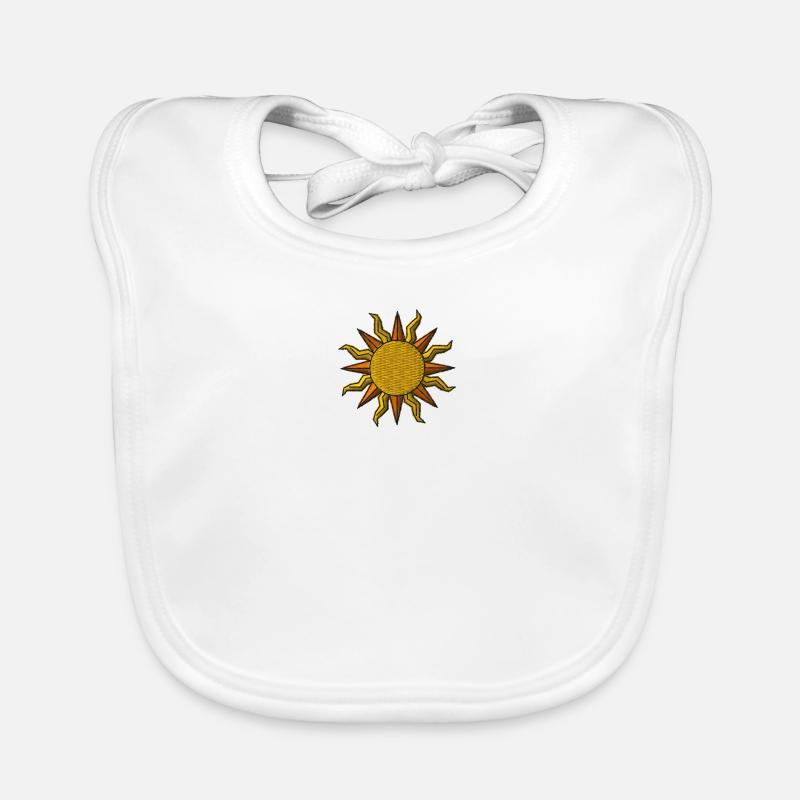 Sonne - Baby Bio-Lätzchen - Weiß