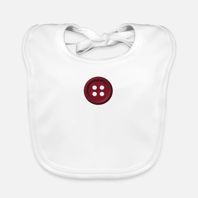 Embroidered button Organic Baby Bibs