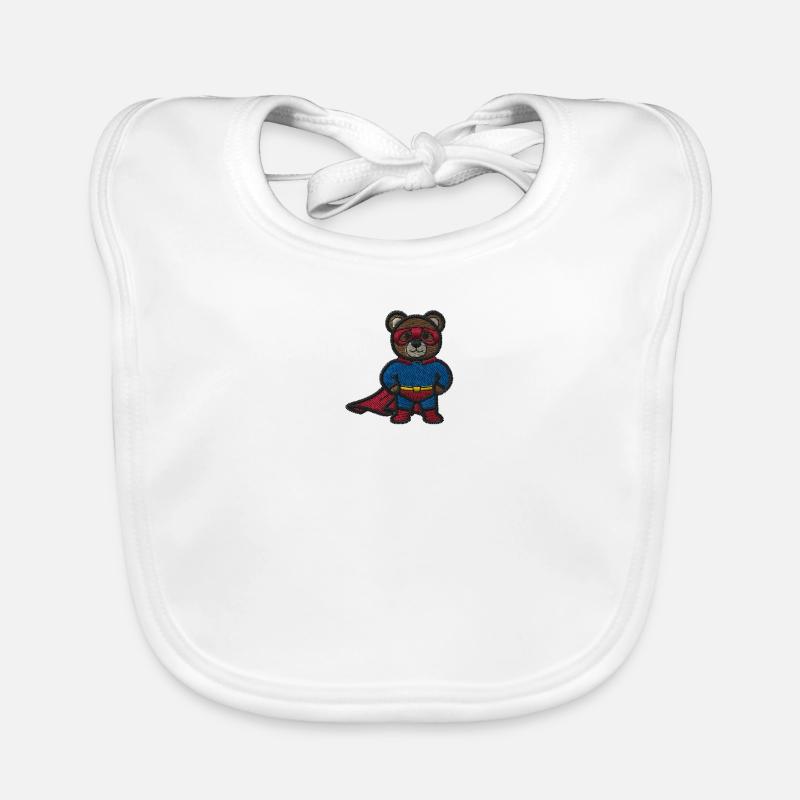 Superbear - Baby Bio-Lätzchen - Weiß