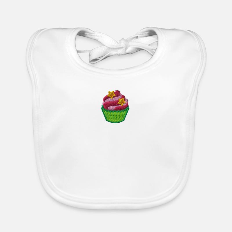 Cupcake - Bavoir bio Bébé - blanc