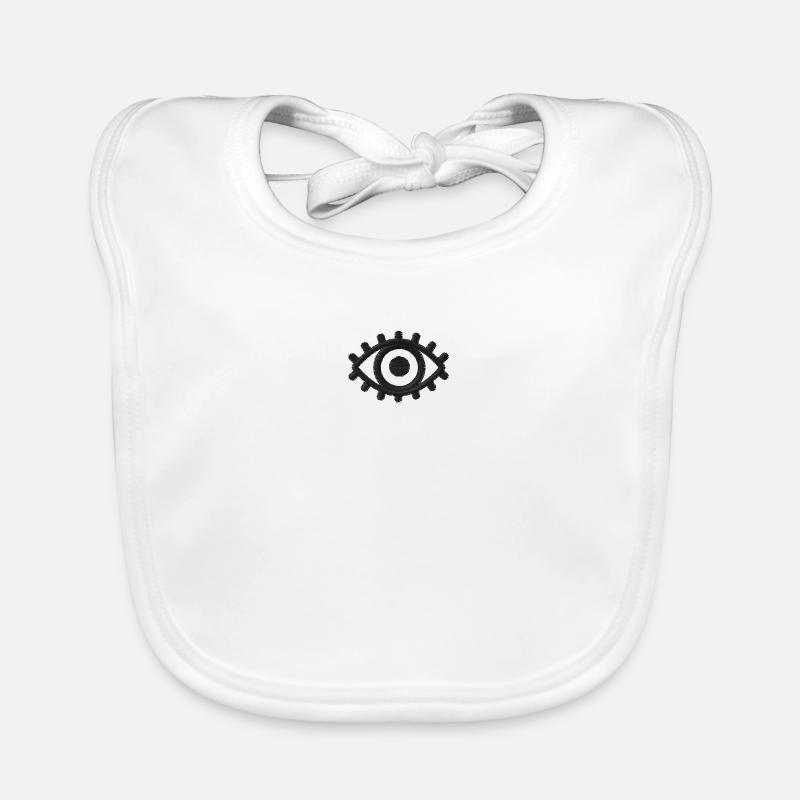 Oeil - Bavoir bio Bébé - blanc