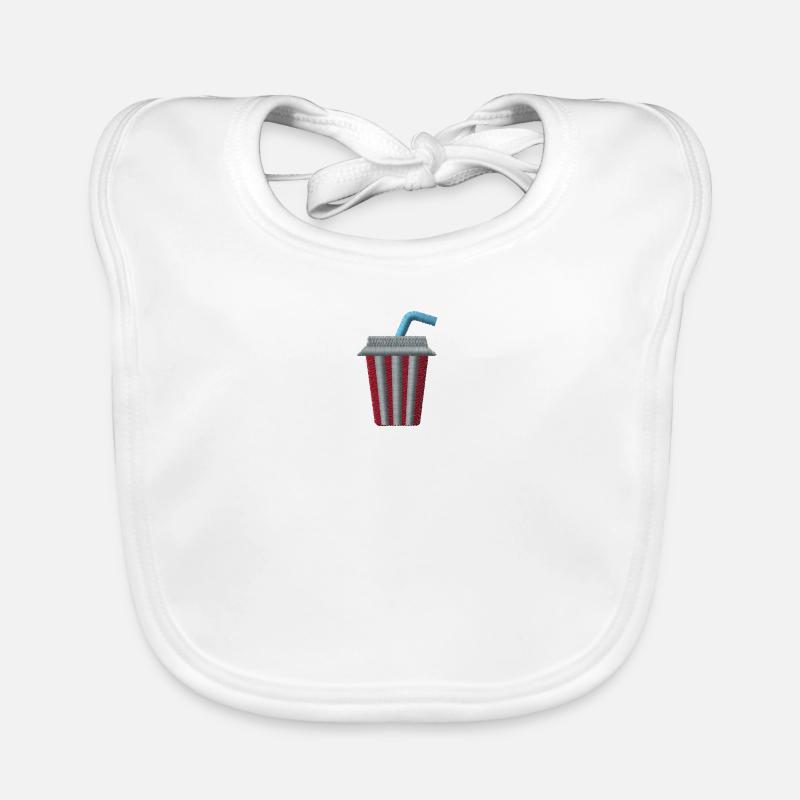 Embroidered lemonade cup Organic Baby Bibs