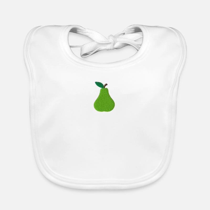 Poire brodée Bavoir bio Bébé