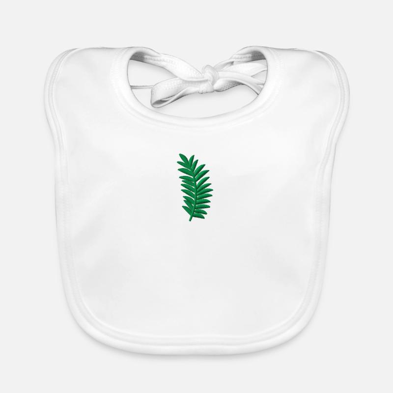 Feuille de palmier brodée Bavoir bio Bébé