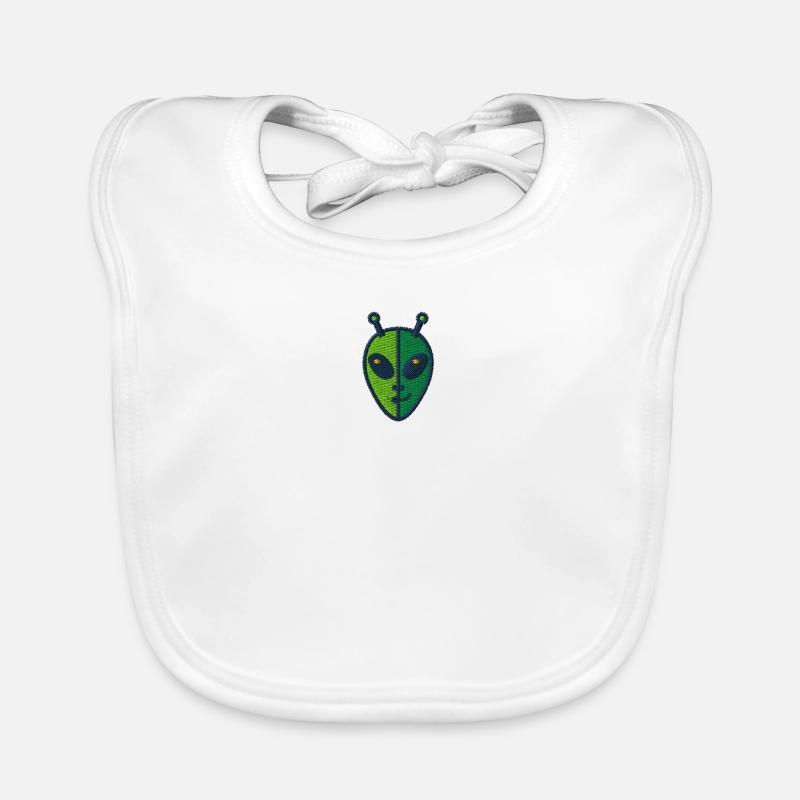 Alien à deux visages - Bavoir bio Bébé - blanc