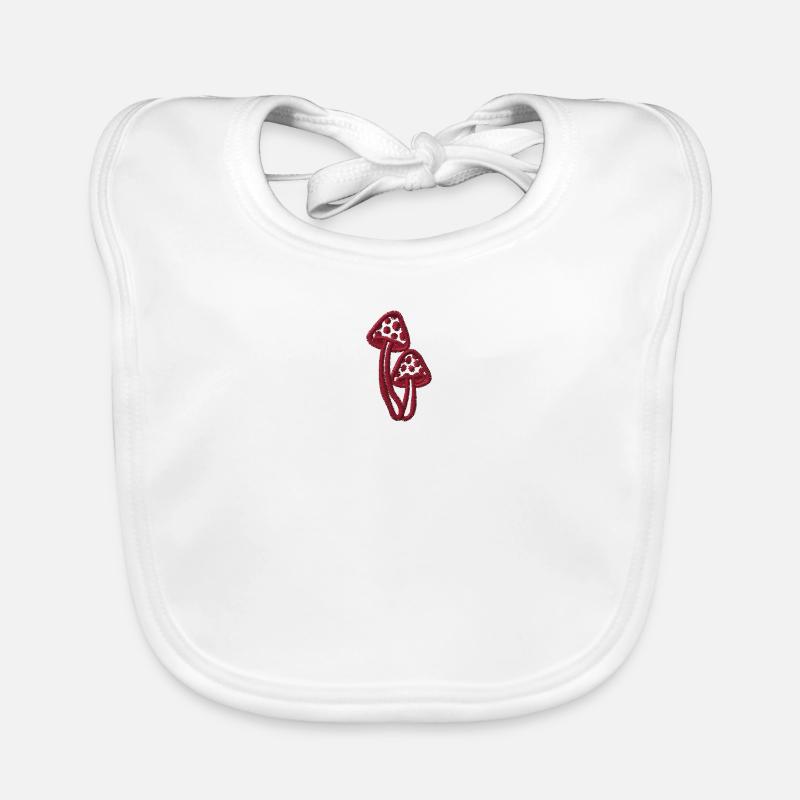 Champignon brodé Bavoir bio Bébé