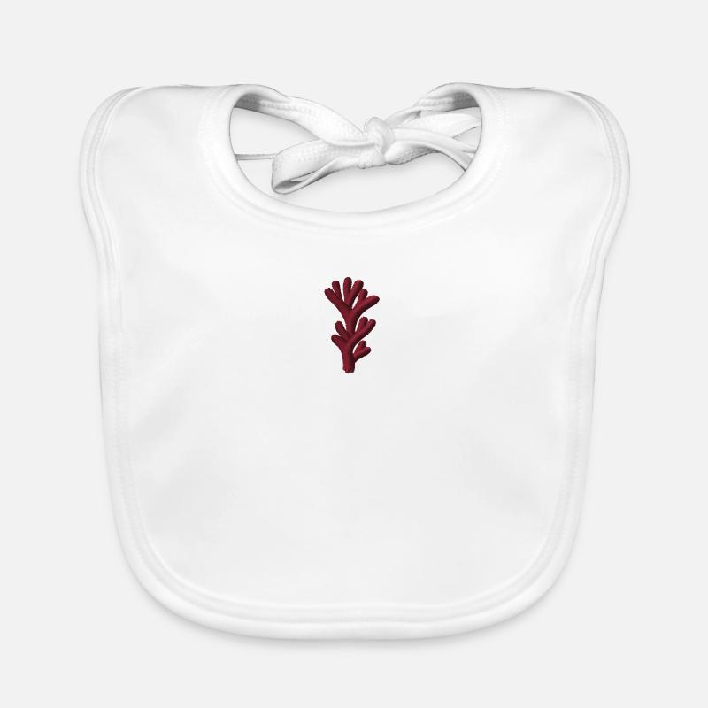 Corail brodé Bavoir bio Bébé