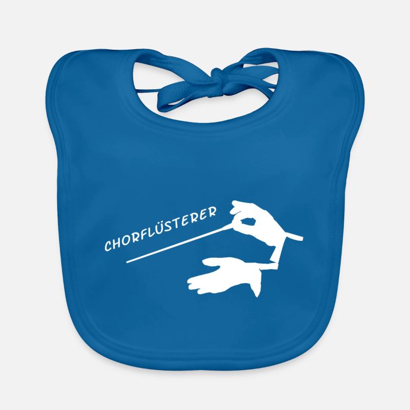 Chorflüsterer - Chorleiter Dirigent Chormusik - Baby Bio-Lätzchen - Pfauenblau