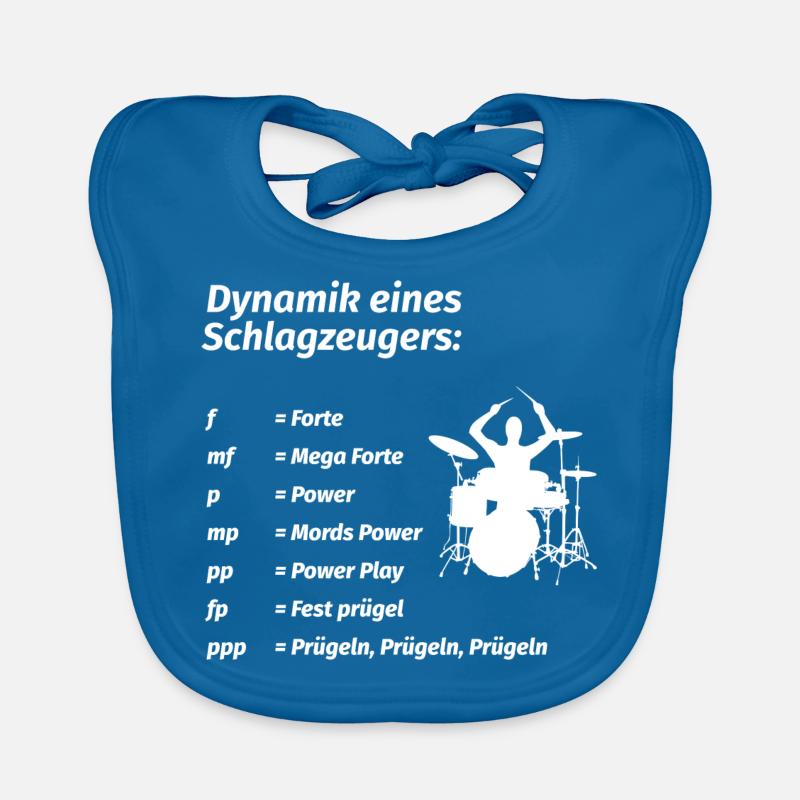 Dynamik eines Schlagzeugers Schlagzeug Drummer Baby Bio-Lätzchen
