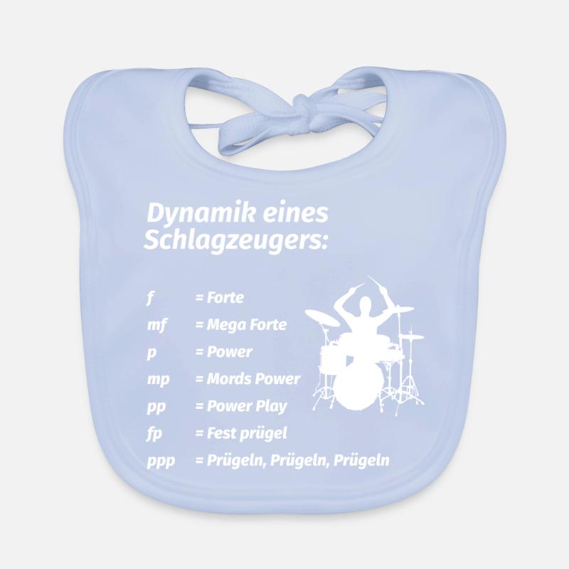 Dynamik eines Schlagzeugers Schlagzeug Drummer Baby Bio-Lätzchen