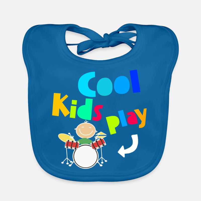 Cool Kids Play Drums Drumsticks Drummer Baby Bio-Lätzchen