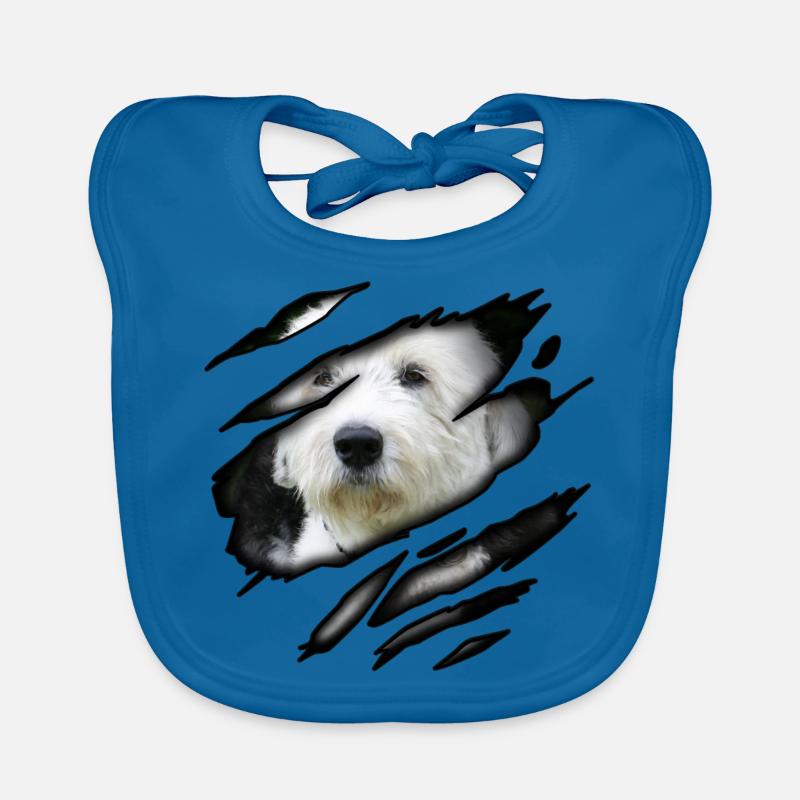 Bobtail in mir - Baby Bio-Lätzchen - Pfauenblau