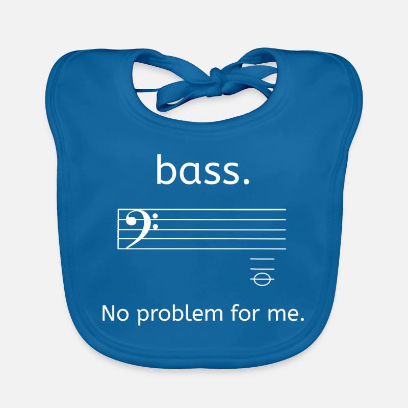 Bass No Problem For Me. - Musique de choeur - Bavoir bio Bébé - bleu paon