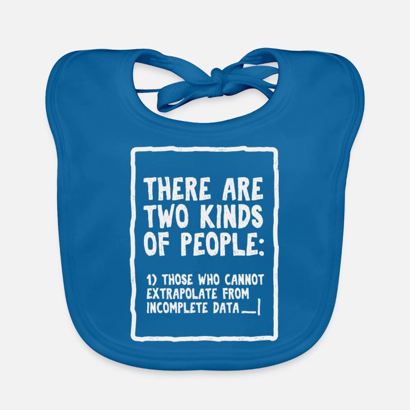 Incomplete Data Funny Science Nerd - Organic Baby Bibs - peacock-blue