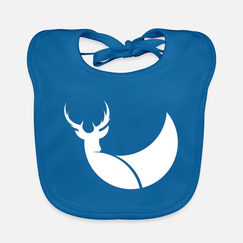 Deer cerf design logo illustration idée cadeau Bavoir bio Bébé