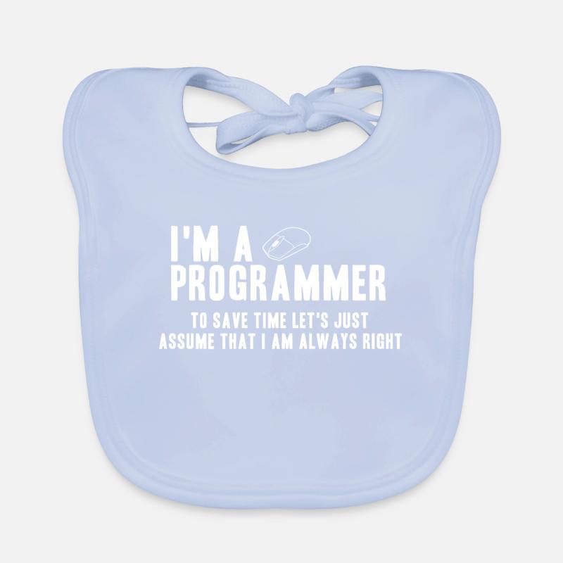 Programmer Birthday Gift Organic Baby Bibs