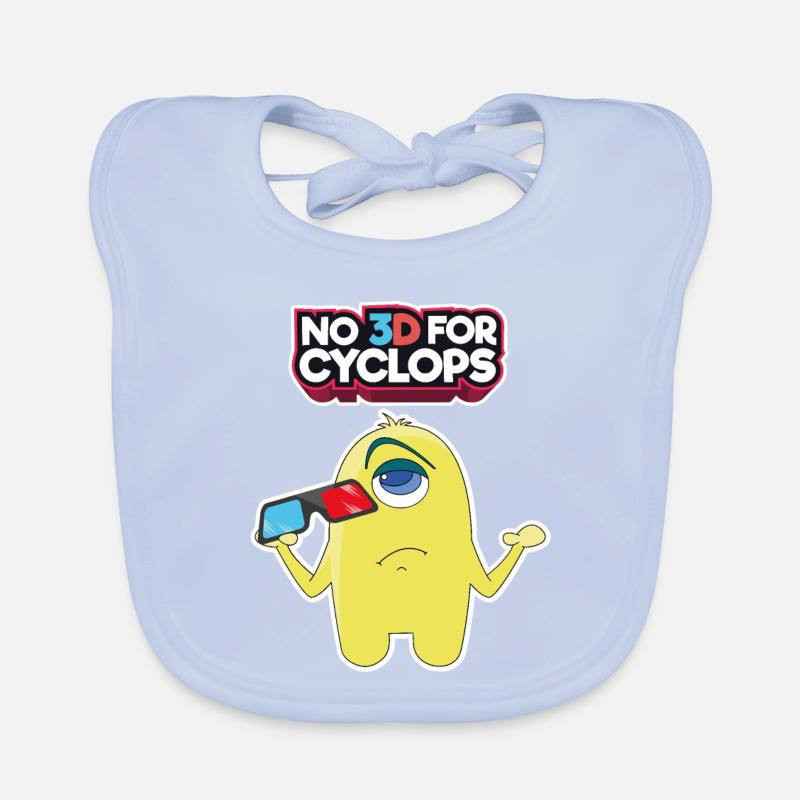 Comic 3D Glasses Cyclops Cinema Movie Comic Gift Organic Baby Bibs