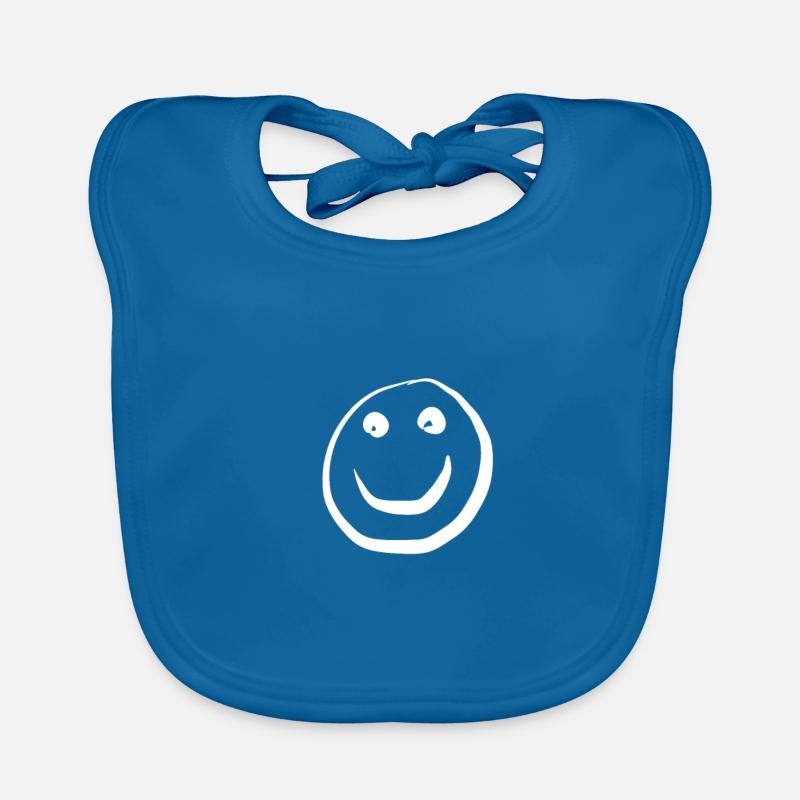Smiley - Baby Bio-Lätzchen - Pfauenblau