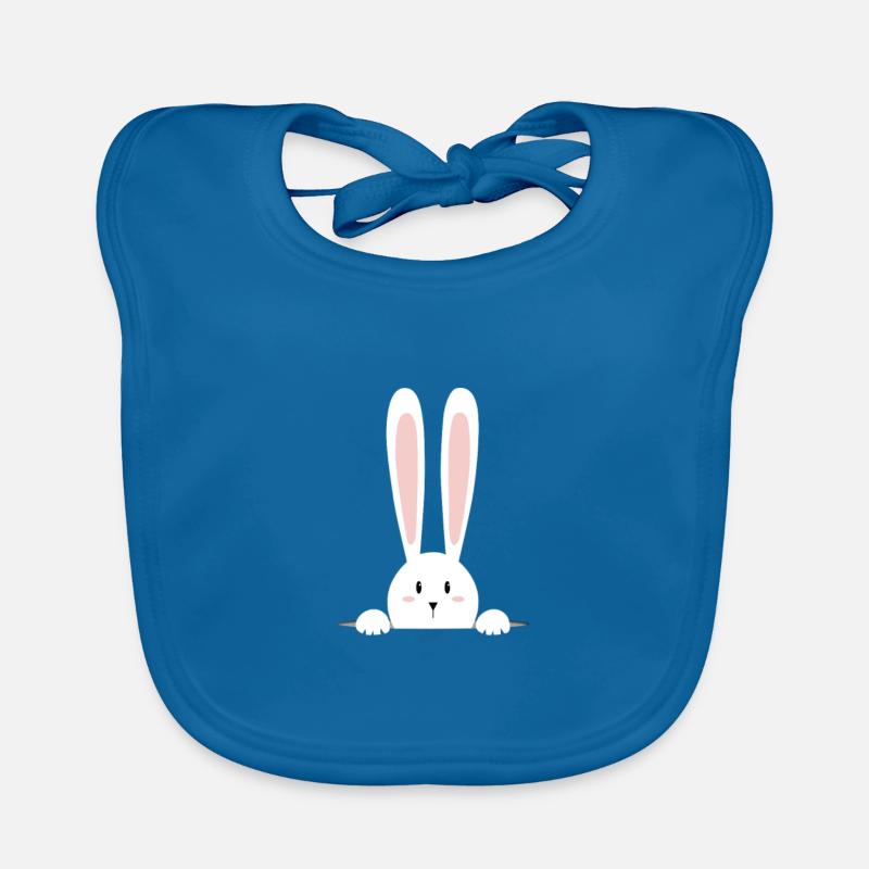 Rabbit - Baby Bio-Lätzchen - Pfauenblau