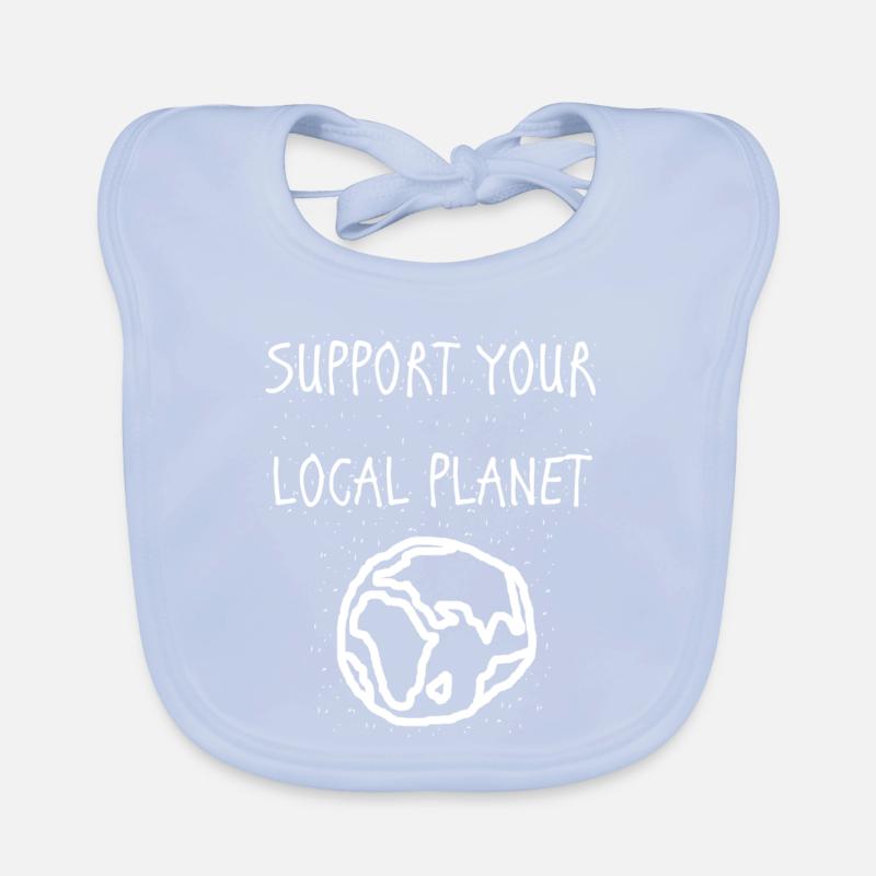 support your local planet Organic Baby Bibs