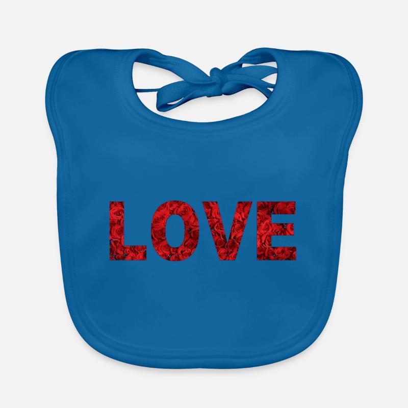 Love Rosen Tshirt Baby Bio-Lätzchen