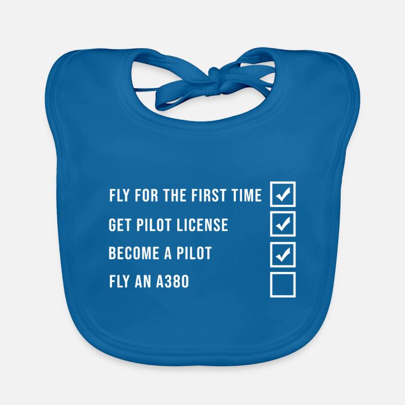 Piloten Karriere Checkliste Piloten Geschenkidee Baby Bio-Lätzchen