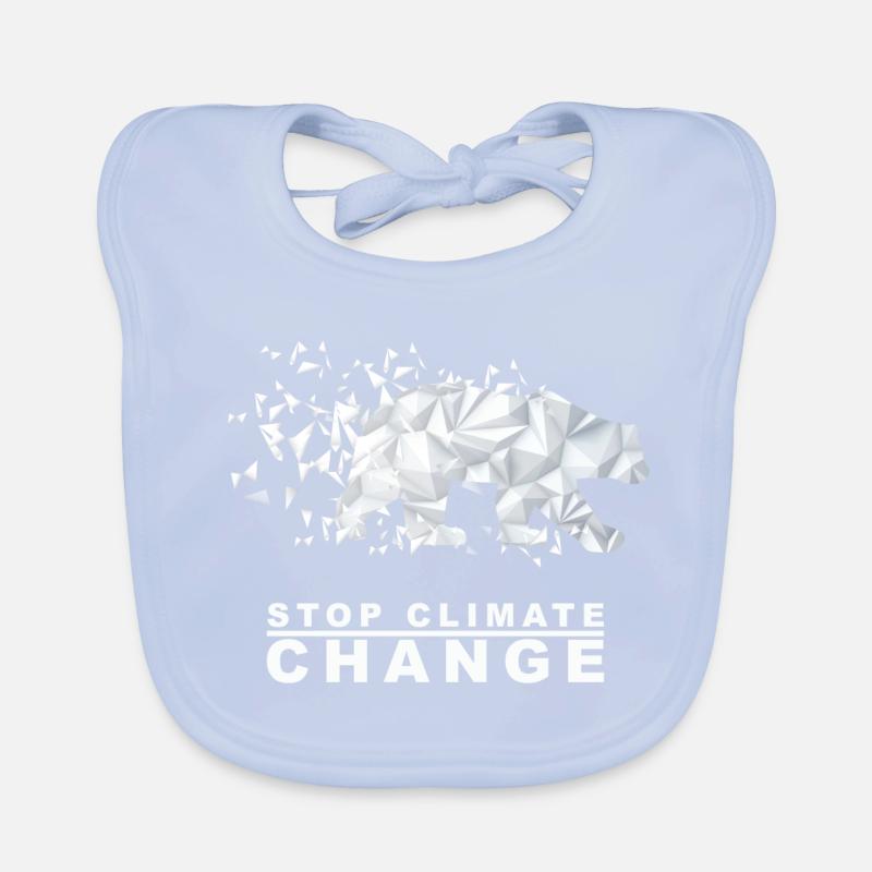 Stop Climate Change Eisbär Baby Bio-Lätzchen