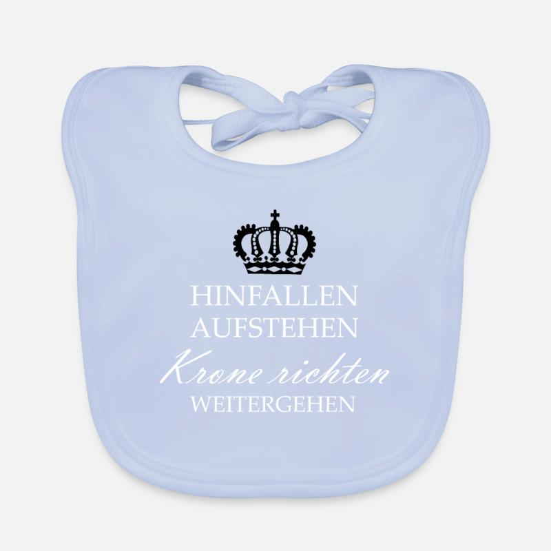 Hinfallen aufstehen Geschenk Geschenkidee Baby Bio-Lätzchen