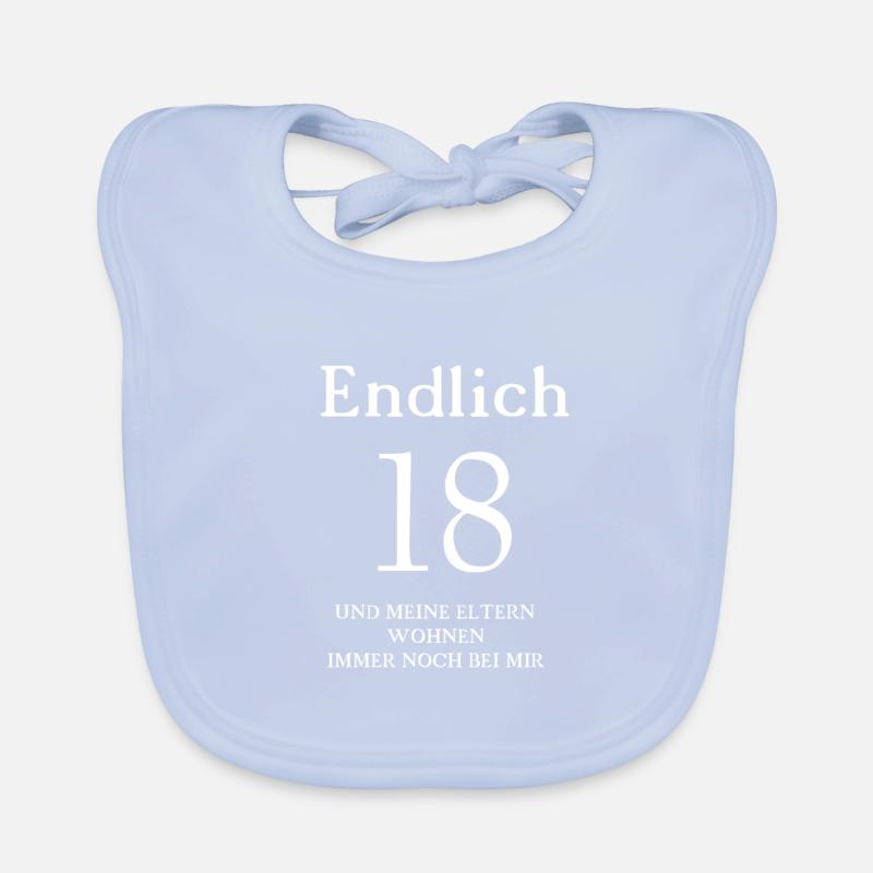 Endlich 18 Geburtstag Geschenk Geschenkidee Baby Bio-Lätzchen