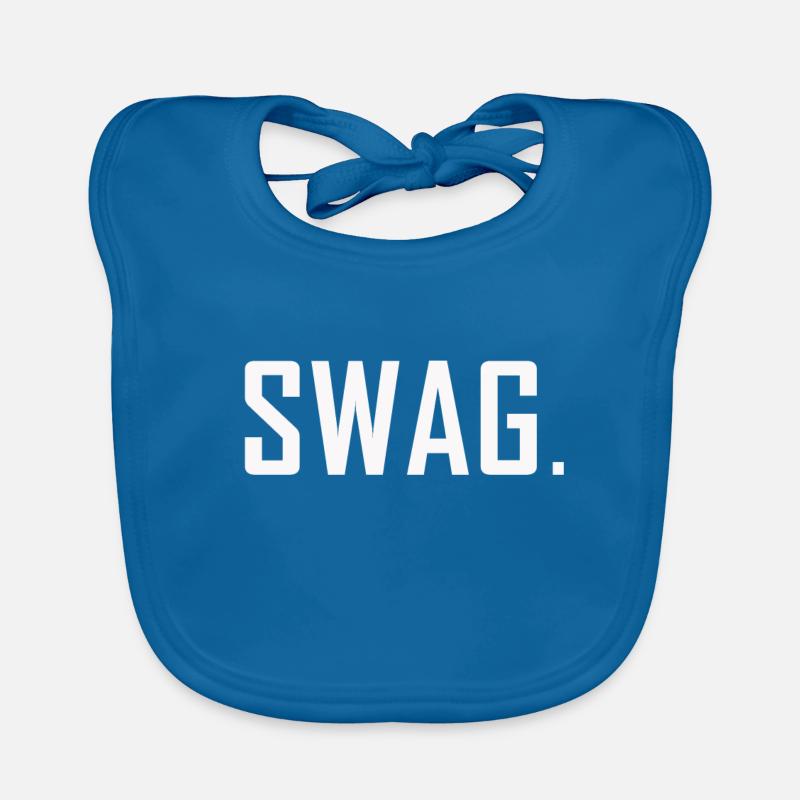 SWAG - Bavoir bio Bébé - bleu paon