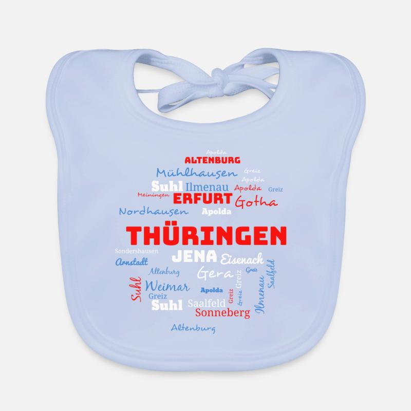 Thuringia gift state cities Organic Baby Bibs
