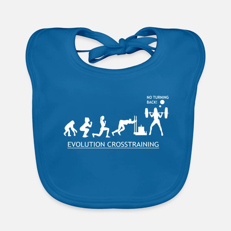 Haltères Squat Burpees Evolution Fitness Trainer - Bavoir bio Bébé - bleu paon