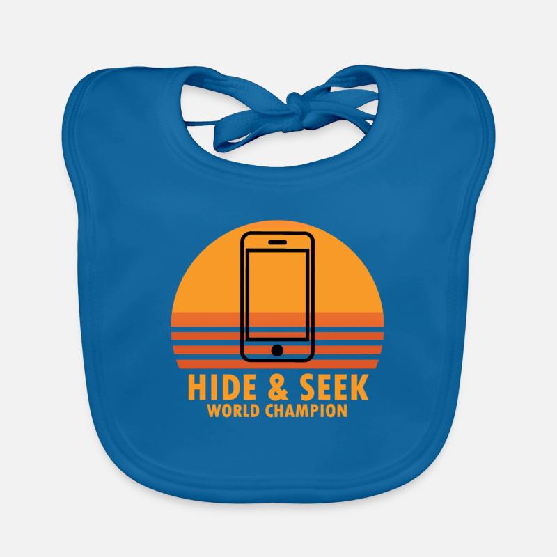 Cadeau de champion du téléphone cache-cache manquant Bavoir bio Bébé