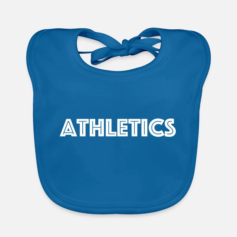 white Athletics - stylish print for training Organic Baby Bibs