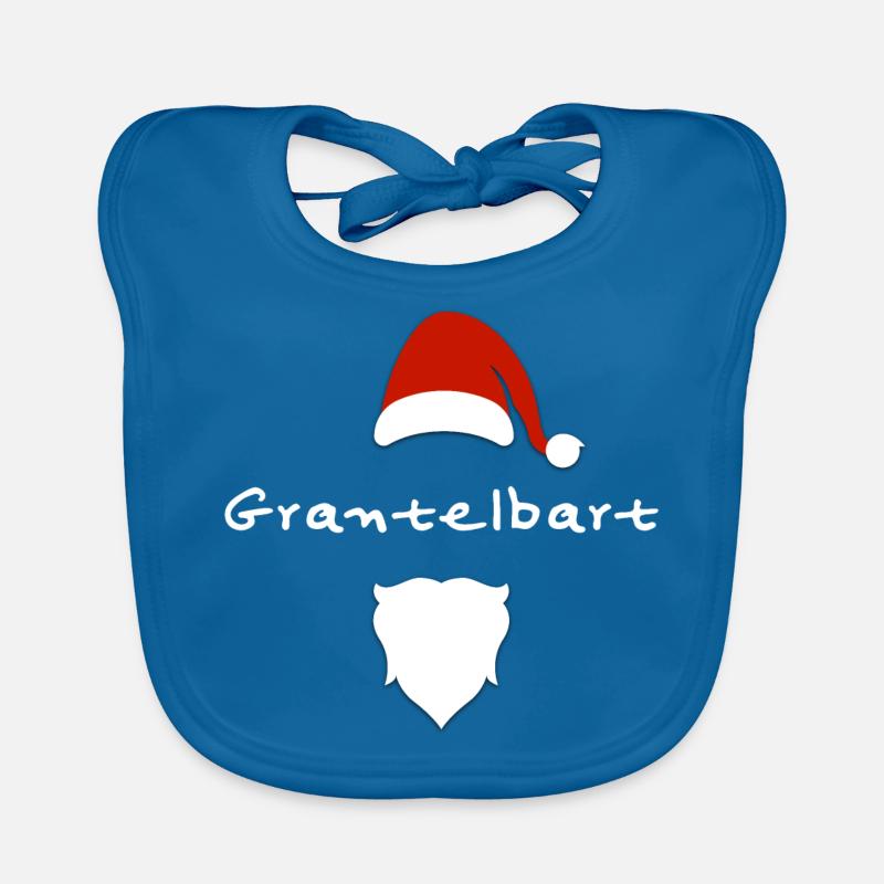 Grantelbart weiss Baby Bio-Lätzchen