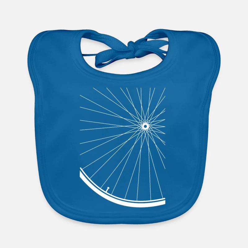 Roue de vélo de vélo - Bavoir bio Bébé - bleu paon