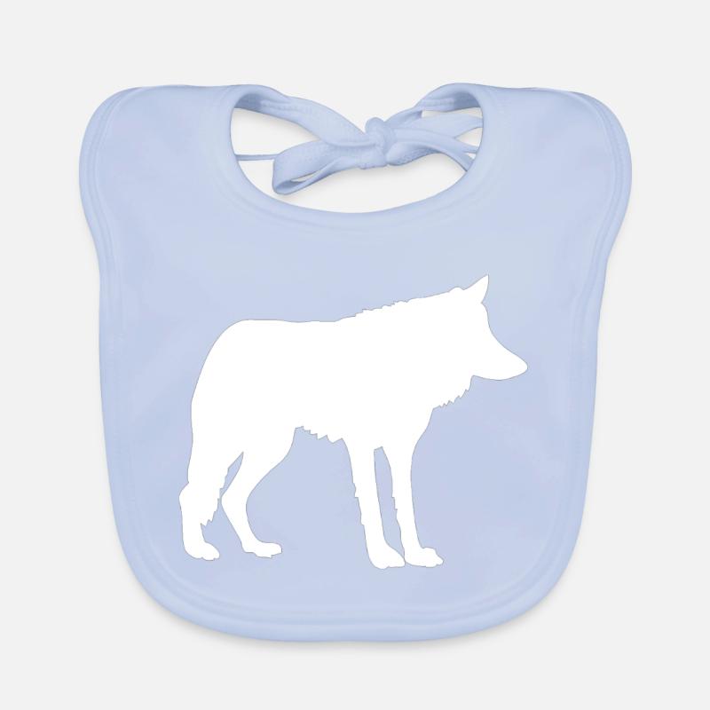 wolf Wolf Rudel Wolfsrudel Baby Bio-Lätzchen
