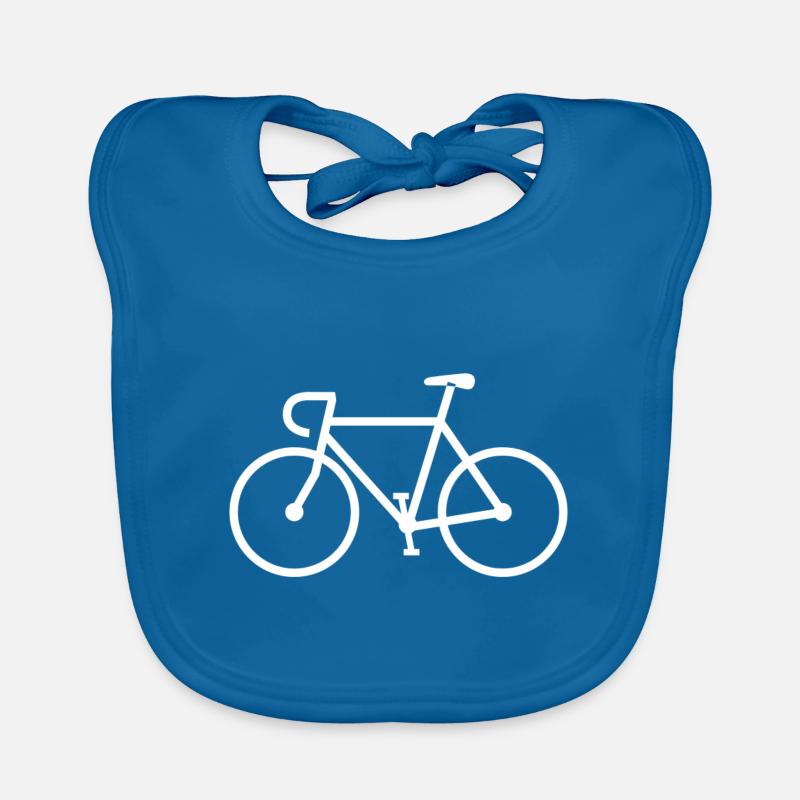 vélo 2 - Bavoir bio Bébé - bleu paon