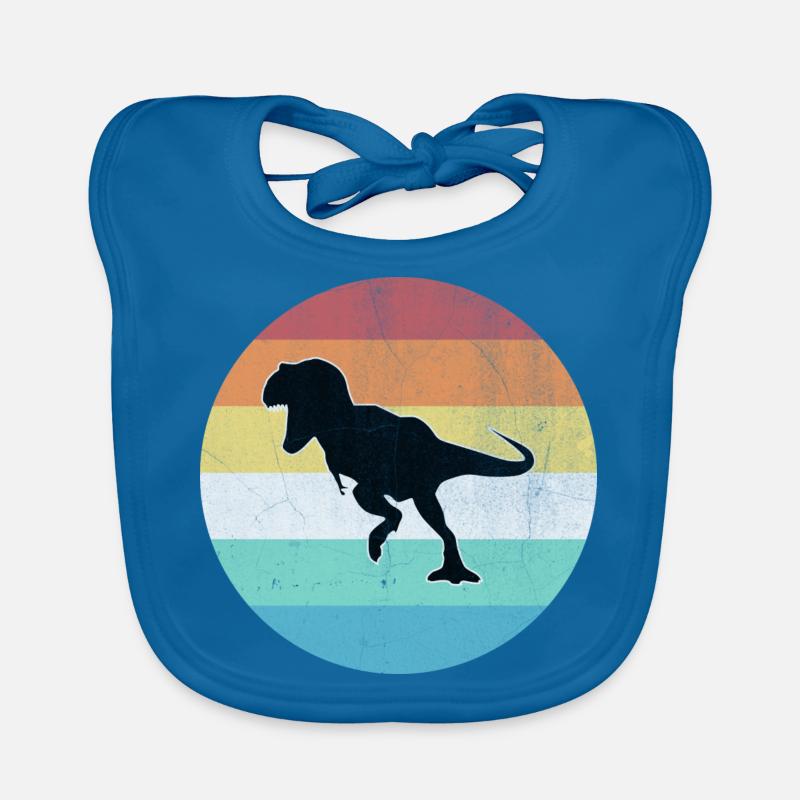 T-Rex - Baby Bio-Lätzchen - Pfauenblau