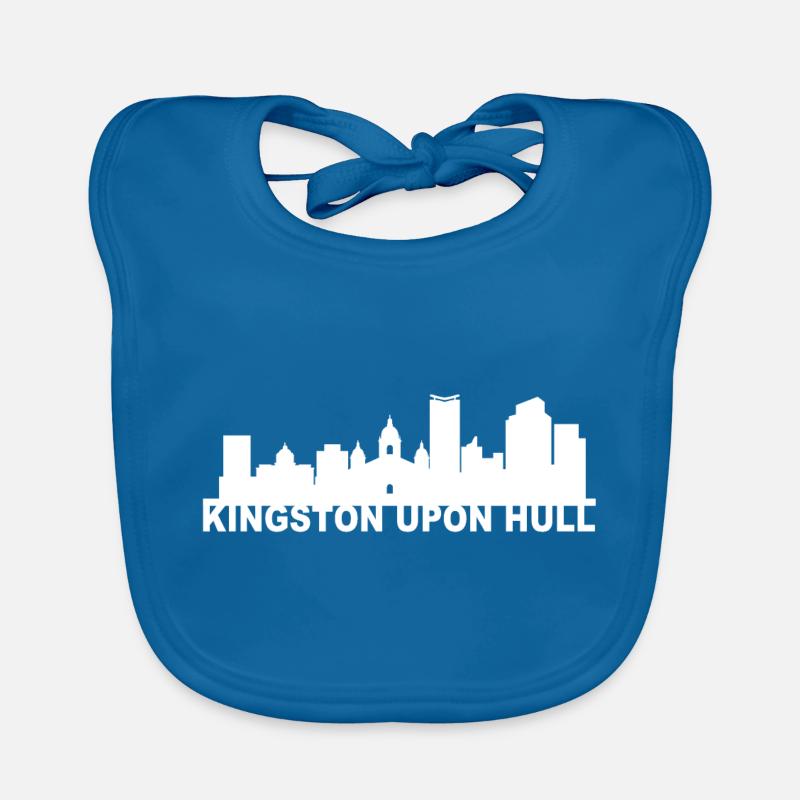 Kingston Upon Hull Skyline Geschenk Idee UK Baby Bio-Lätzchen