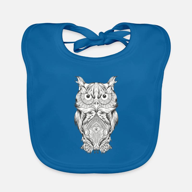 Eule stylisch Baby Bio-Lätzchen